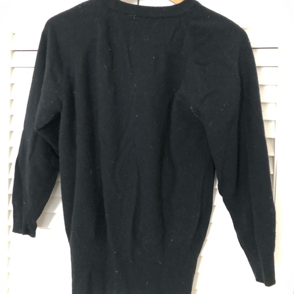 Sportswear - Wool black ladies sweater - Picture 2 of 4